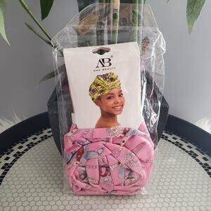 Ana Beauty New York Pink Gray Hair Turban Cap Size OSFM